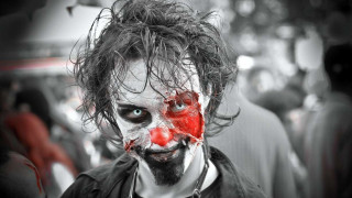 Creepy clown beard blood gothic - hair free wallpaper for desktop