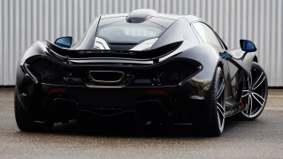 Black sports car open door 2 - rear free wallpaper