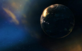 Planet star background blue sky - object in the middle free wallpaper for desktop