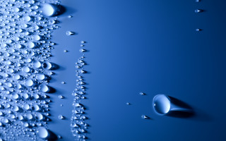 Blue water drops macro bubble - more free wallpaper