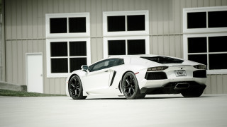 White sports car building windows - a door free wallpaper for desktop