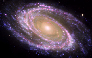 Spiral galaxy stars blue center - galaxy free wallpaper