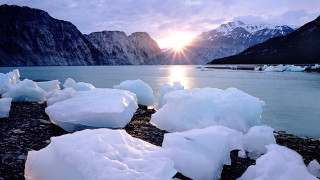 Ice beach lake mountains scenery - top of a beach next free wallpaper for desktop
