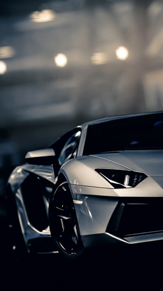 White sports car night street 2 - a street free wallpaper for mobile