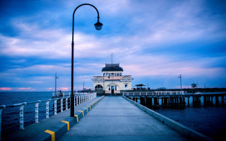 Pier light pole light pole - end free wallpaper