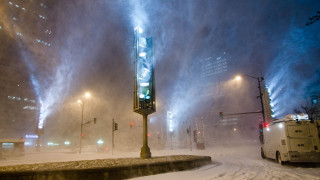 Streetlight snow night city lights - a street light free wallpaper