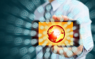 Man holding earth tablet technology - a picture of the earth free wallpaper for desktop