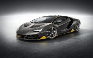 Grey yellow lamb car dark - a spotlight behind free wallpaper