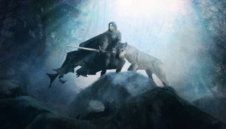 Man wolf forest sword epic - his back free wallpaper