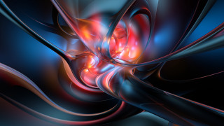 Blue red swirls abstract fractals - elizabeth murray free wallpaper