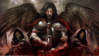 Angel wings armor sword demon - his knee free wallpaper