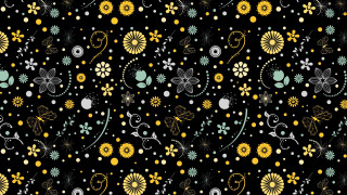 Black background yellow blue flower - annabel kidston free wallpaper for desktop