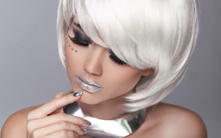 Silver makeup portrait alice prin - art deco free wallpaper