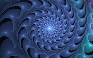Spiral psychedelic blue pink circles - image of a spiral design free wallpaper