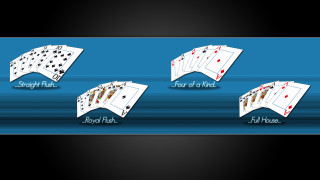 Blue background playing cards royal 2 - letter free wallpaper