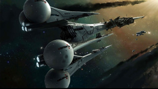 Space ship sky stars matte - other ship free wallpaper