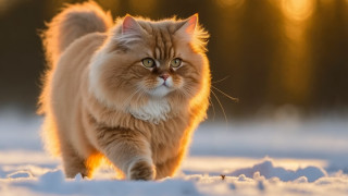Cat snow light renaissance majesty - majestic free wallpaper