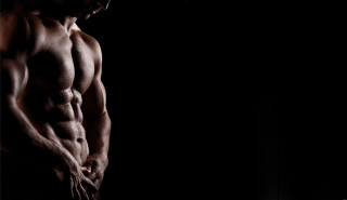 Masculine marble sculpture dark pose - masculine free wallpaper