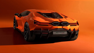 Orange sports car black stripe 2 - free cars wallpaper