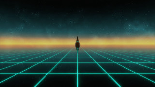 Space station rocket star retrofuturism 2 - image of a space station free wallpaper