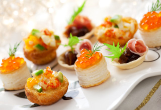 Appetizers various toppings silver spoon - delaunay free wallpaper for desktop