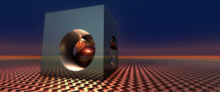 Recursive illusion raytraced kimono abstract - abstract illusionism free wallpaper