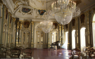Rococo piano chandelier flemish baroque - a chandelier free wallpaper