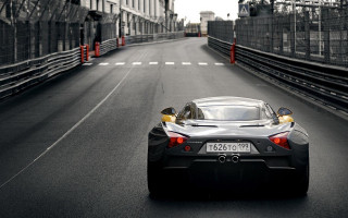 Black sports car bridge red 2 - a street next free wallpaper
