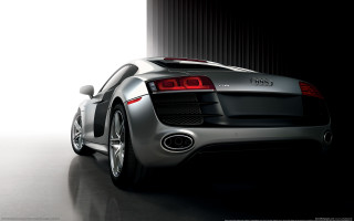 Silver sports car dark room 9 - a silver sports car free wallpaper
