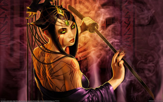 Woman hat wand staff demon - a staff free wallpaper