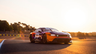 Sunset road yellow purple car - hdri free wallpaper