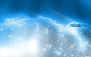 Blue ocean wave bubbles sunshine - a blue ocean free wallpaper