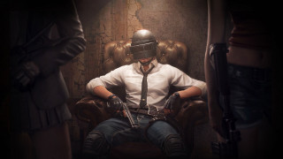 Man sitting gun helmet portrait - his hand and a helmet free wallpaper