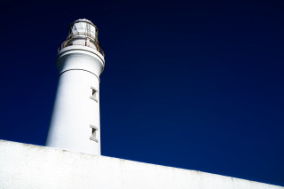 Lighthouse blue sky tiltshift abstract - lightroom free wallpaper