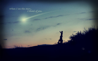 Person hill sky quote stars - a hill free wallpaper for desktop