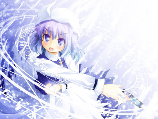 Anime whitehat bluehair sword dress - blue hair holding free wallpaper for desktop