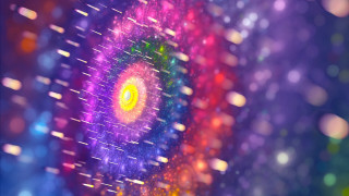 Colorful spiral background blurry city - a blurry background behind free wallpaper for desktop