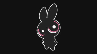 Black bunny pink eyes white - pink eye free wallpaper