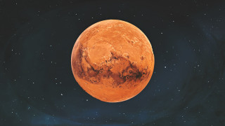 Red planet stars space art 2 - a red planet free wallpaper