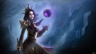 Woman costume ball rain purple - a woman in a costume holding free wallpaper