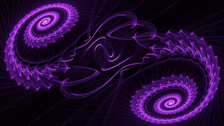 Purple spiral fractals magic energy - fractal free wallpaper