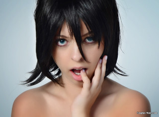 Black hair blue eyes vanitas - her cheek free wallpaper