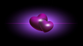 Purple hearts neoromantic love digital - two heart free wallpaper for desktop