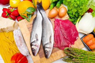 Fresh fish vegetables fruit food - fresh free wallpaper