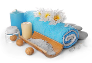 Towel salt candles flower food - a towel free wallpaper
