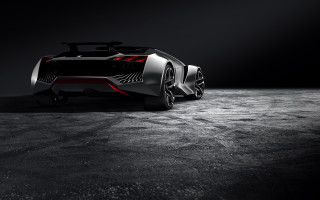 Futuristic car dark room red 6 - a futuristic car free wallpaper
