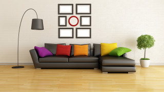 Living room couch lamp wall - plant free wallpaper