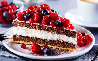 Berry cream cake coffee rococo - coppo di marcovaldo free wallpaper