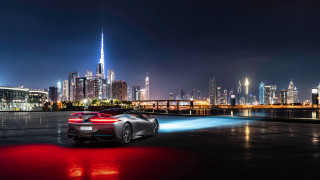 Cityscape night car hologram lights - the roof free wallpaper