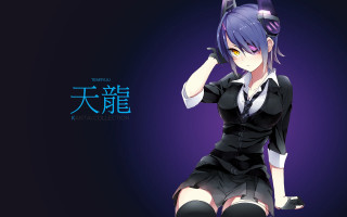 Tenryuu purple haired cat eared - a chair free wallpaper
